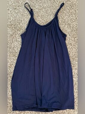 Women’s Navy Short Romper Jumpsuit ~ Pockets ~ Size L NWOT